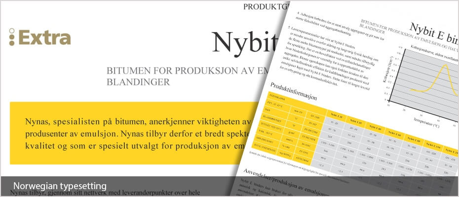 Norwegian typesetting Norwegian typesetting