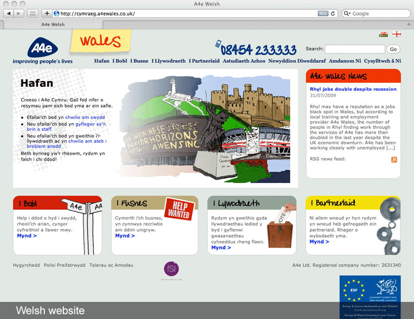 Welsh website translations